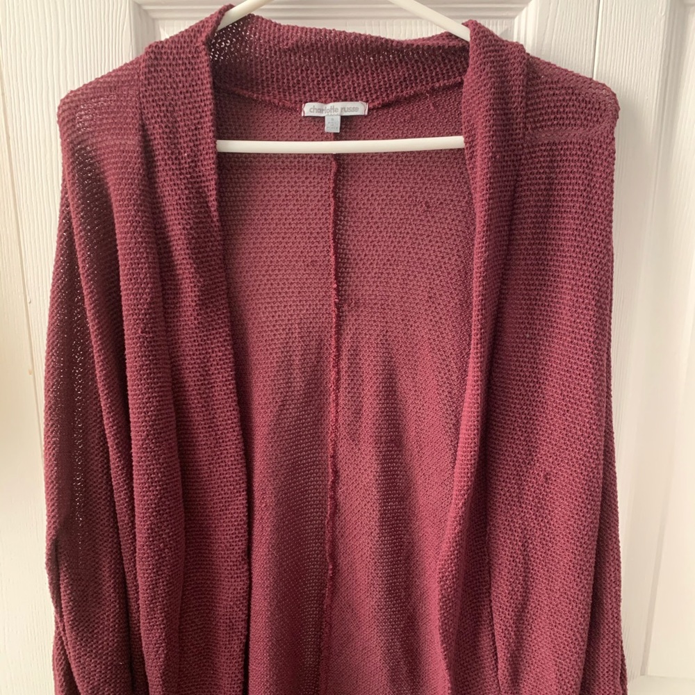 Maroon cardigan